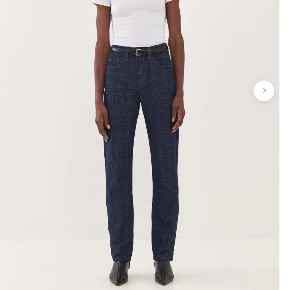 NWT - Dr Monogram No.6 High Waist Straight Denim - Size: W24 Tall